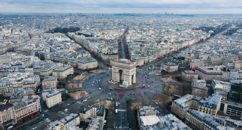 Paris aerial view photography of city